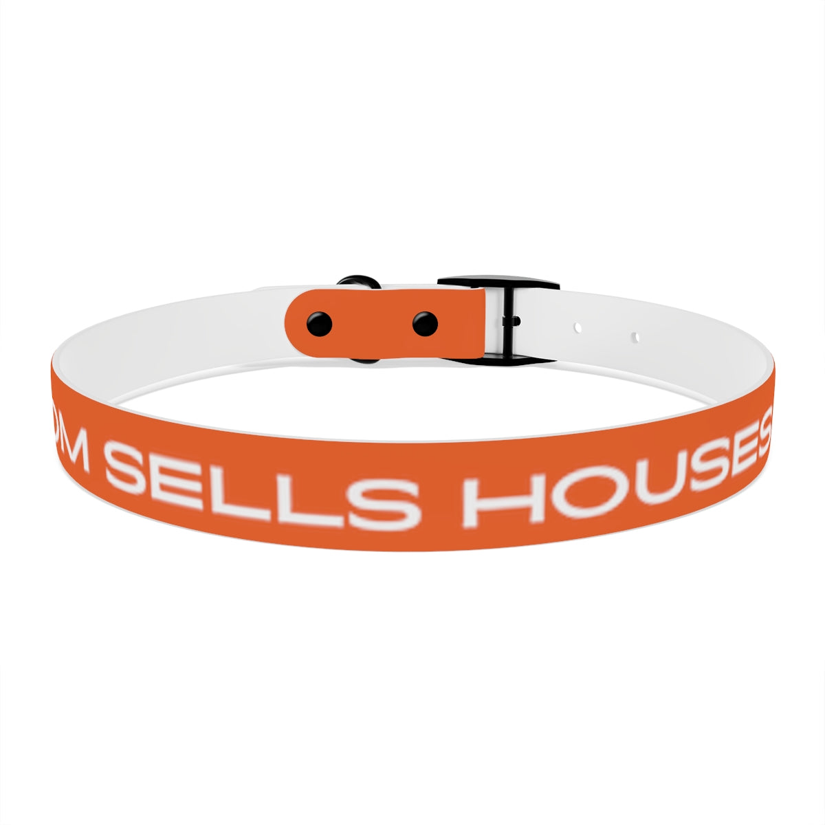 Dog Collar - My Mom Sells Houses - Orange