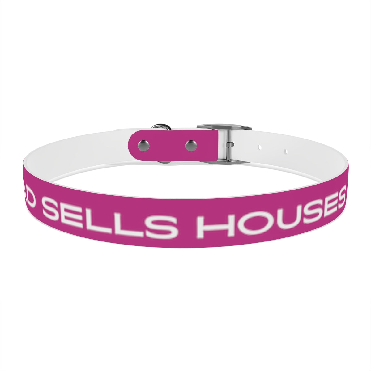 Dog Collar - My Dad Sells Houses - Pink