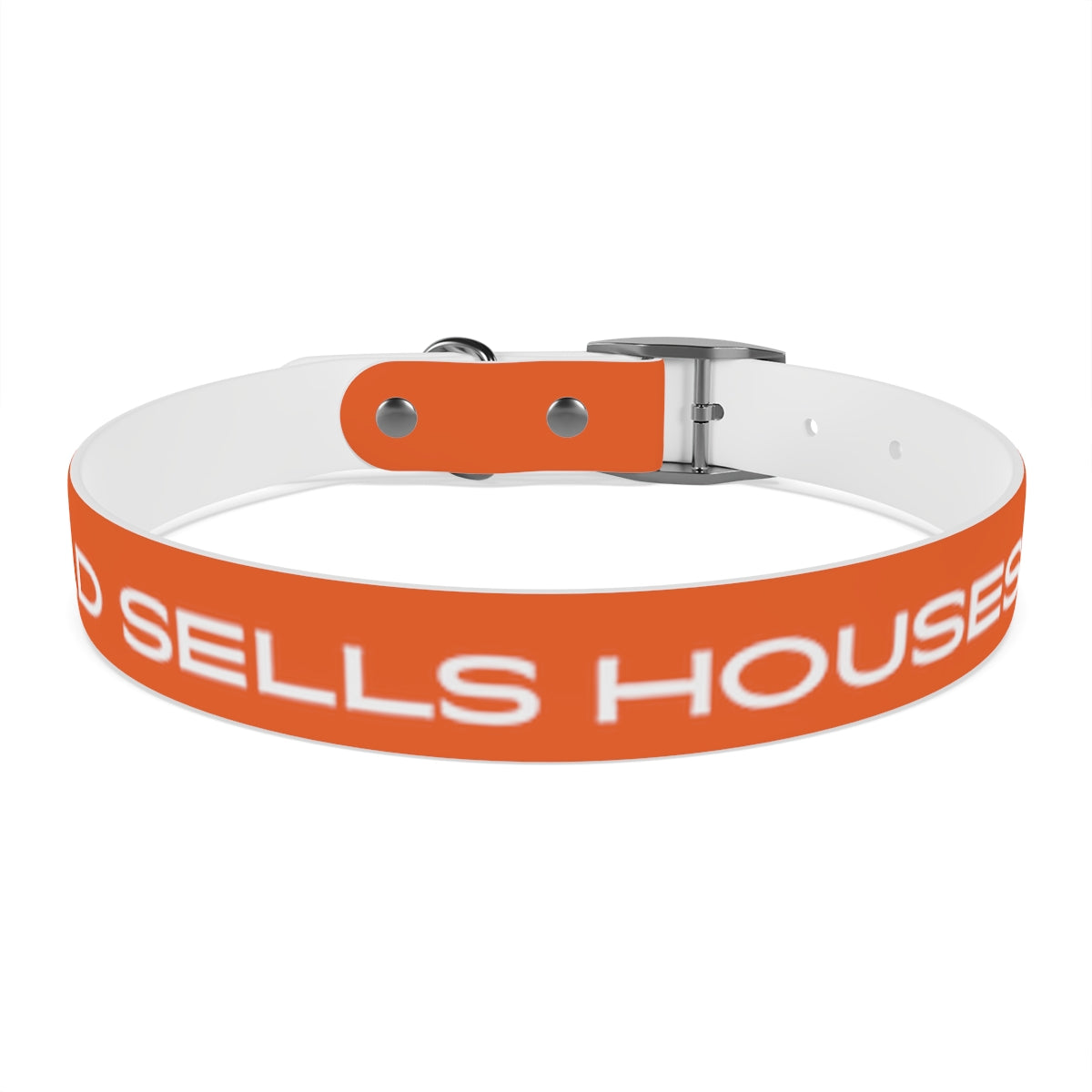 Dog Collar - My Dad Sells Houses - Orange