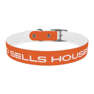 Dog Collar - My Dad Sells Houses - Orange