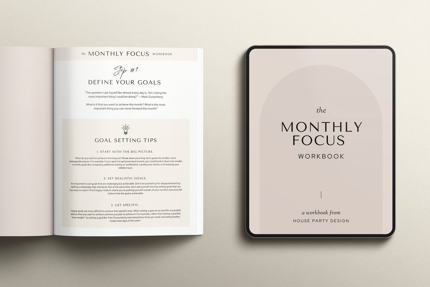 Workbook - Monthly Focus