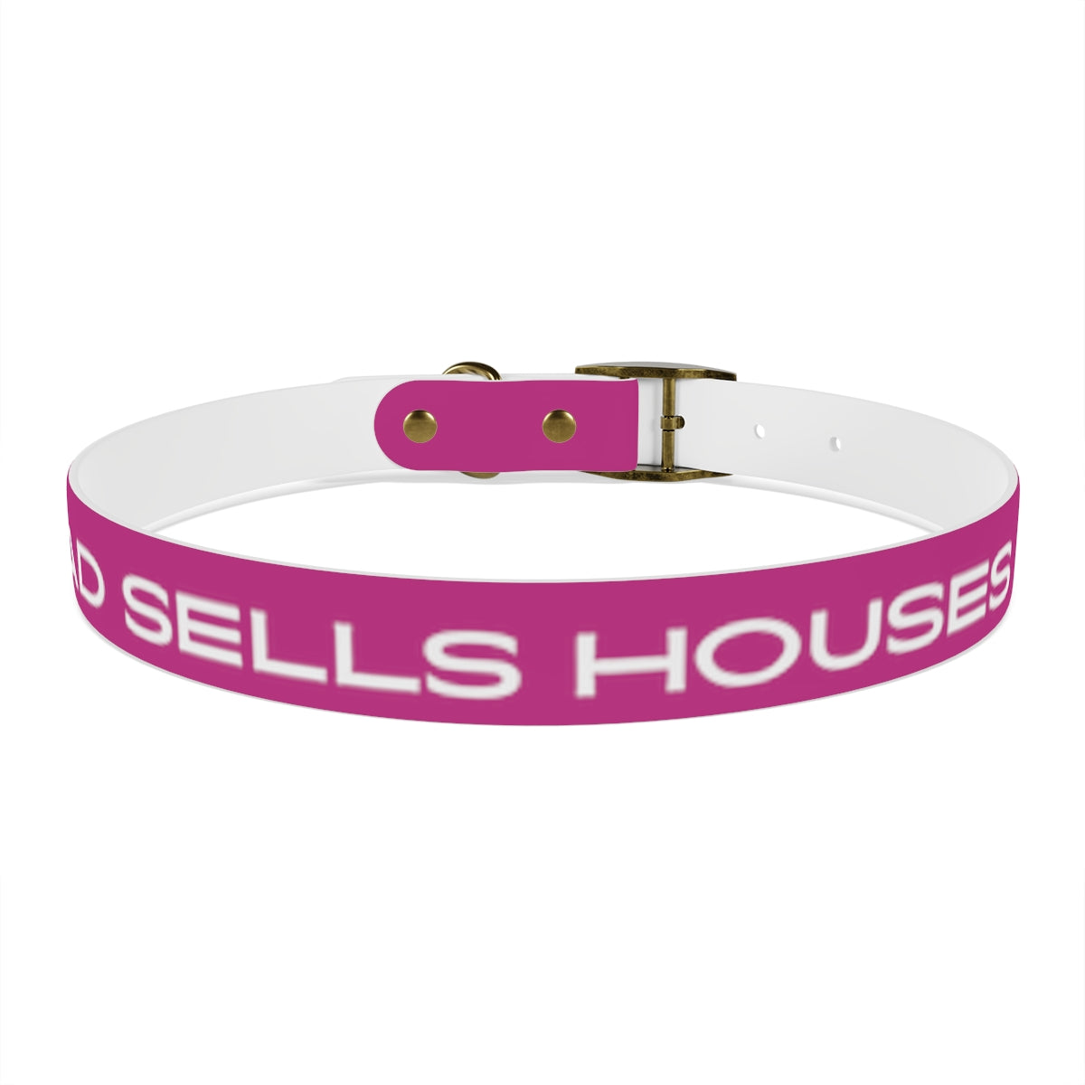 Dog Collar - My Dad Sells Houses - Pink