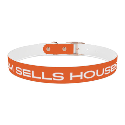 Dog Collar - My Mom Sells Houses - Orange