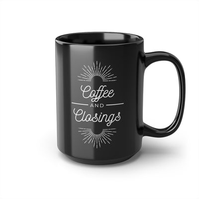 Mug - Coffee & Closings - Black
