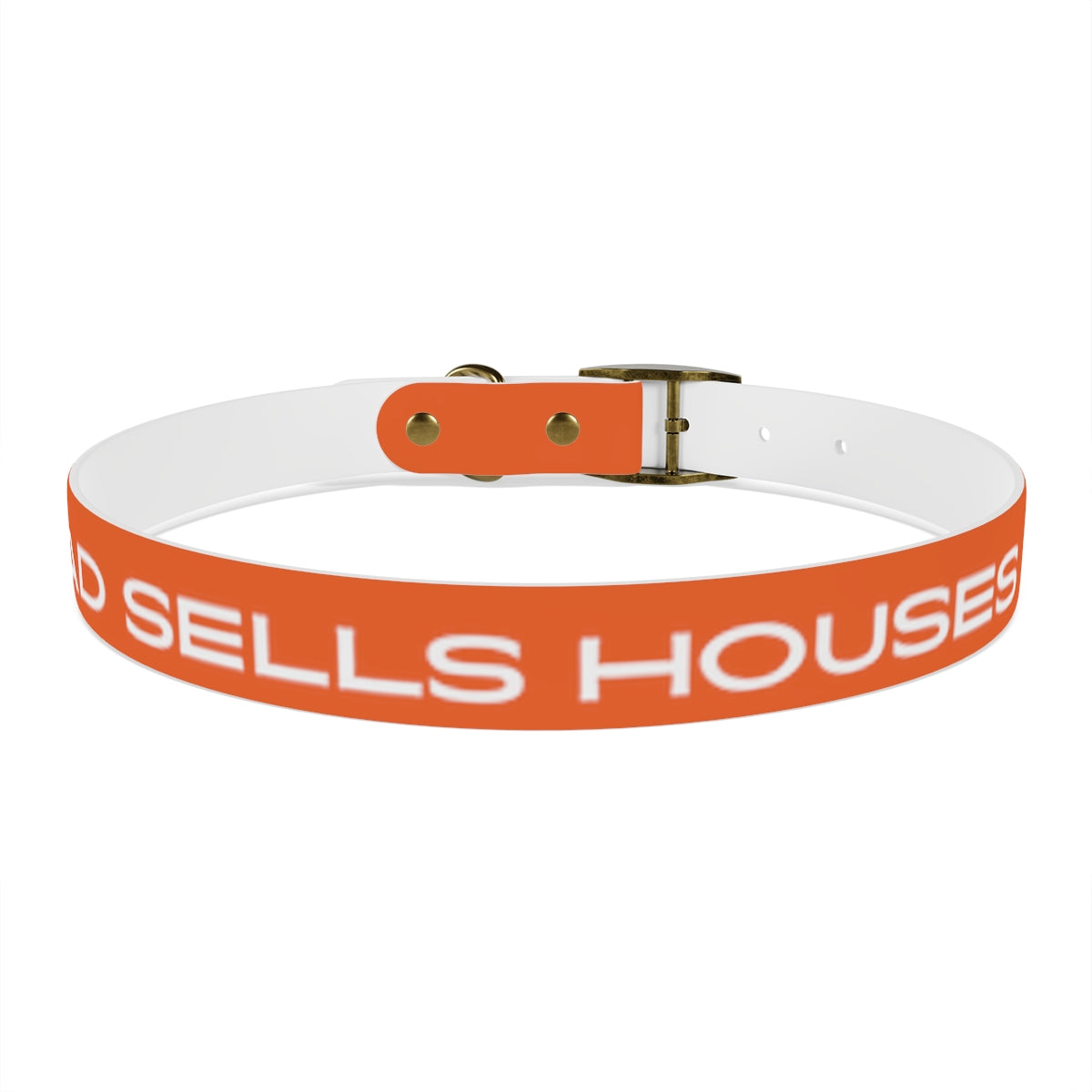 Dog Collar - My Dad Sells Houses - Orange