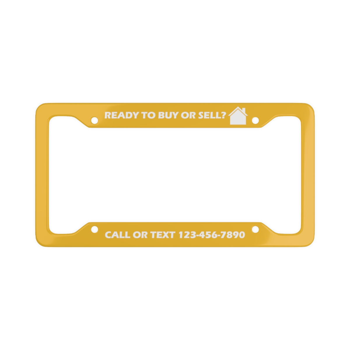 Custom License Plate Frame - Buy/Sell - Yellow