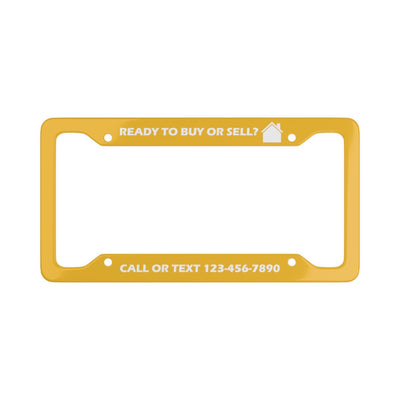 Custom License Plate Frame - Buy/Sell - Yellow