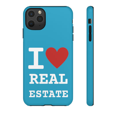 Tough Case - I Heart - Turquoise (31 Sizes)