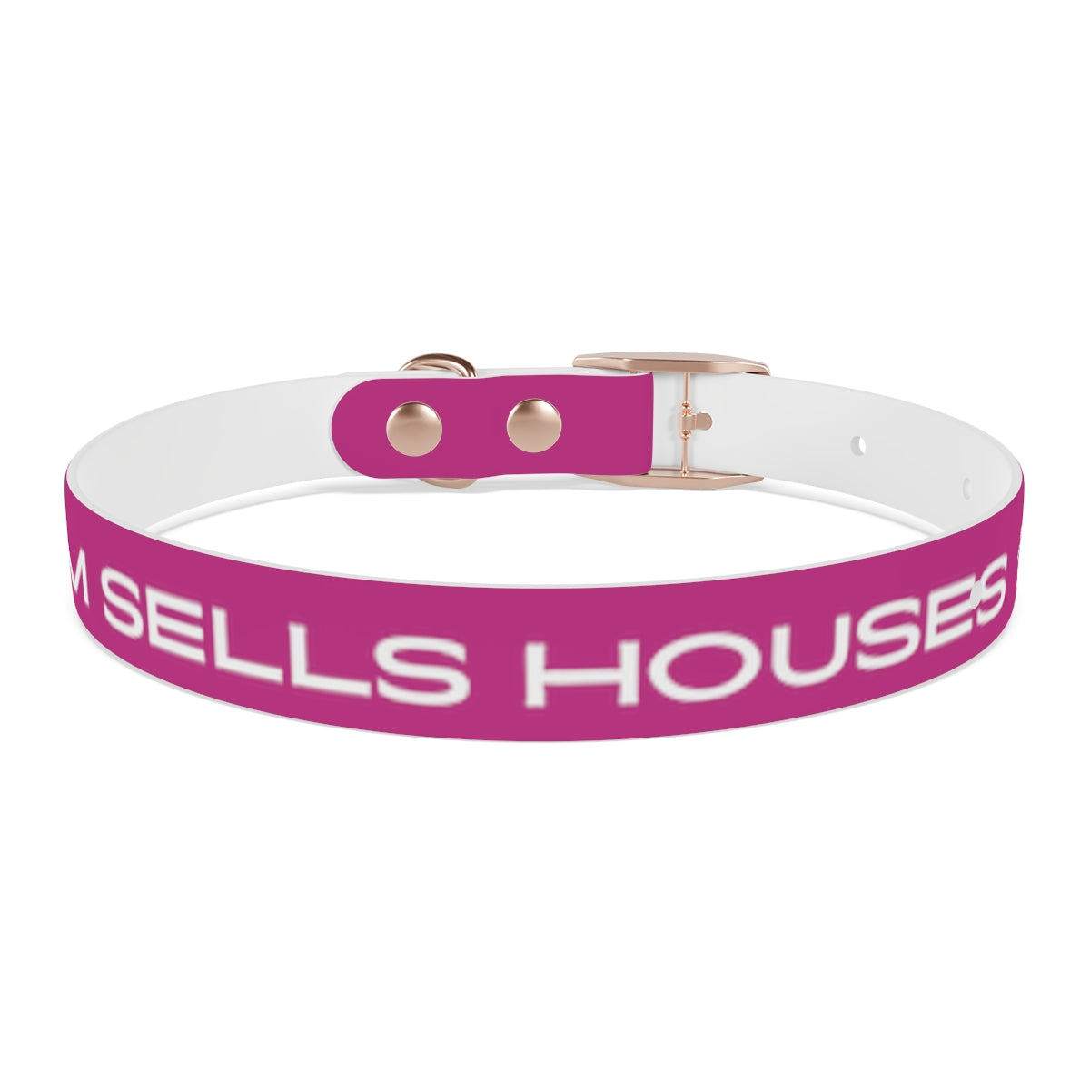 Dog Collar - My Mom Sells Houses - Pink