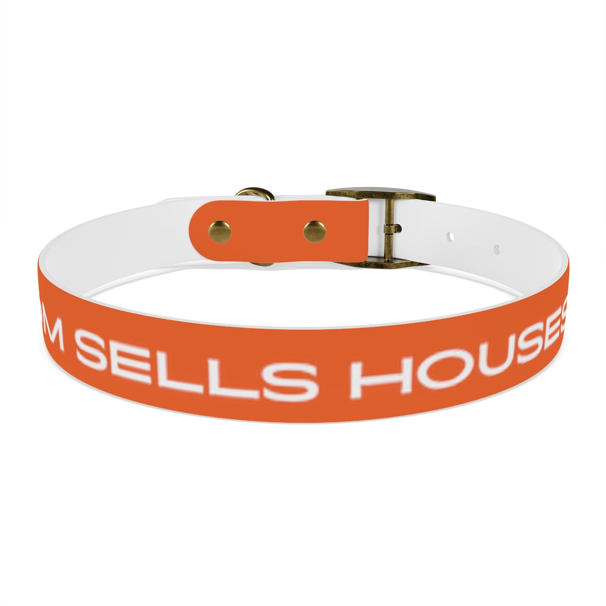 Dog Collar - My Mom Sells Houses - Orange