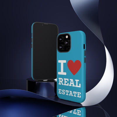 Tough Case - I Heart - Turquoise (31 Sizes)