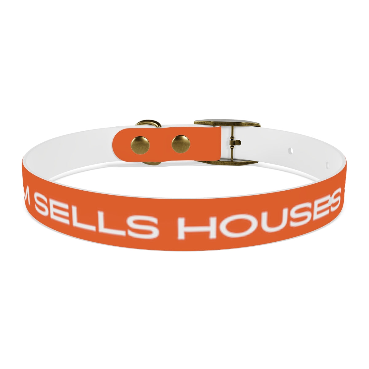 Dog Collar - My Mom Sells Houses - Orange