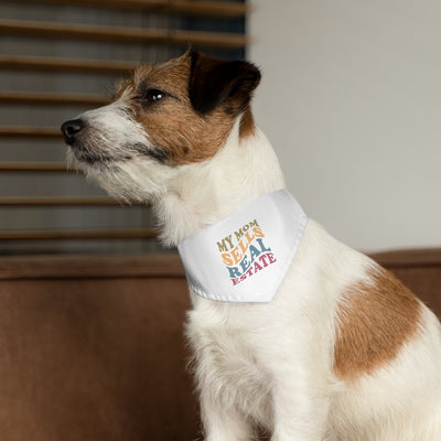 Pet Bandana Collar - My Mom - White