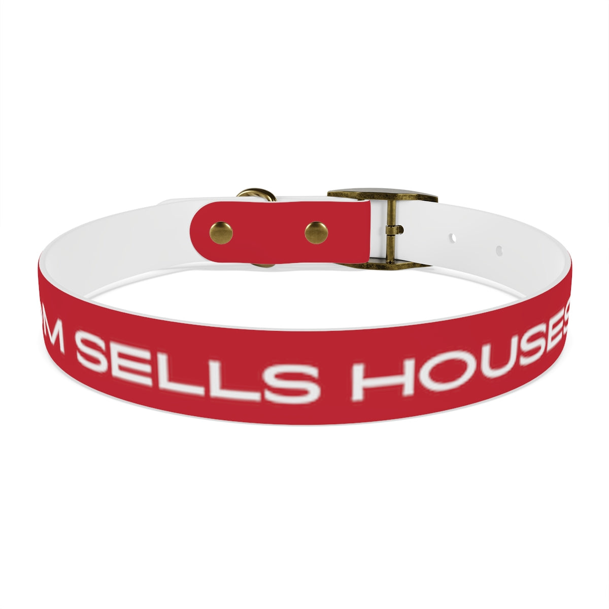 Dog Collar - My Mom Sells Houses - Red