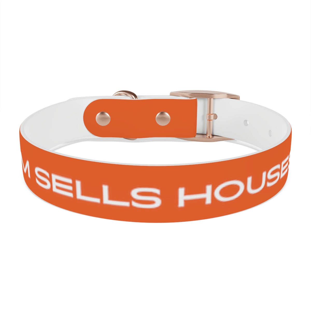 Dog Collar - My Mom Sells Houses - Orange