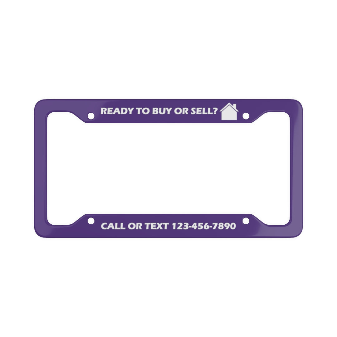 Custom License Plate Frame - Buy/Sell - Purple – House Party Design