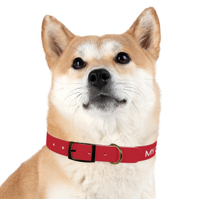 Dog Collar - My Dad Sells Houses - Red