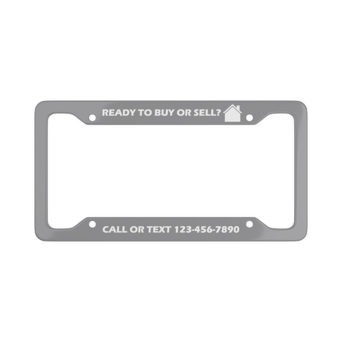 Custom License Plate Frame - Buy/Sell - Grey
