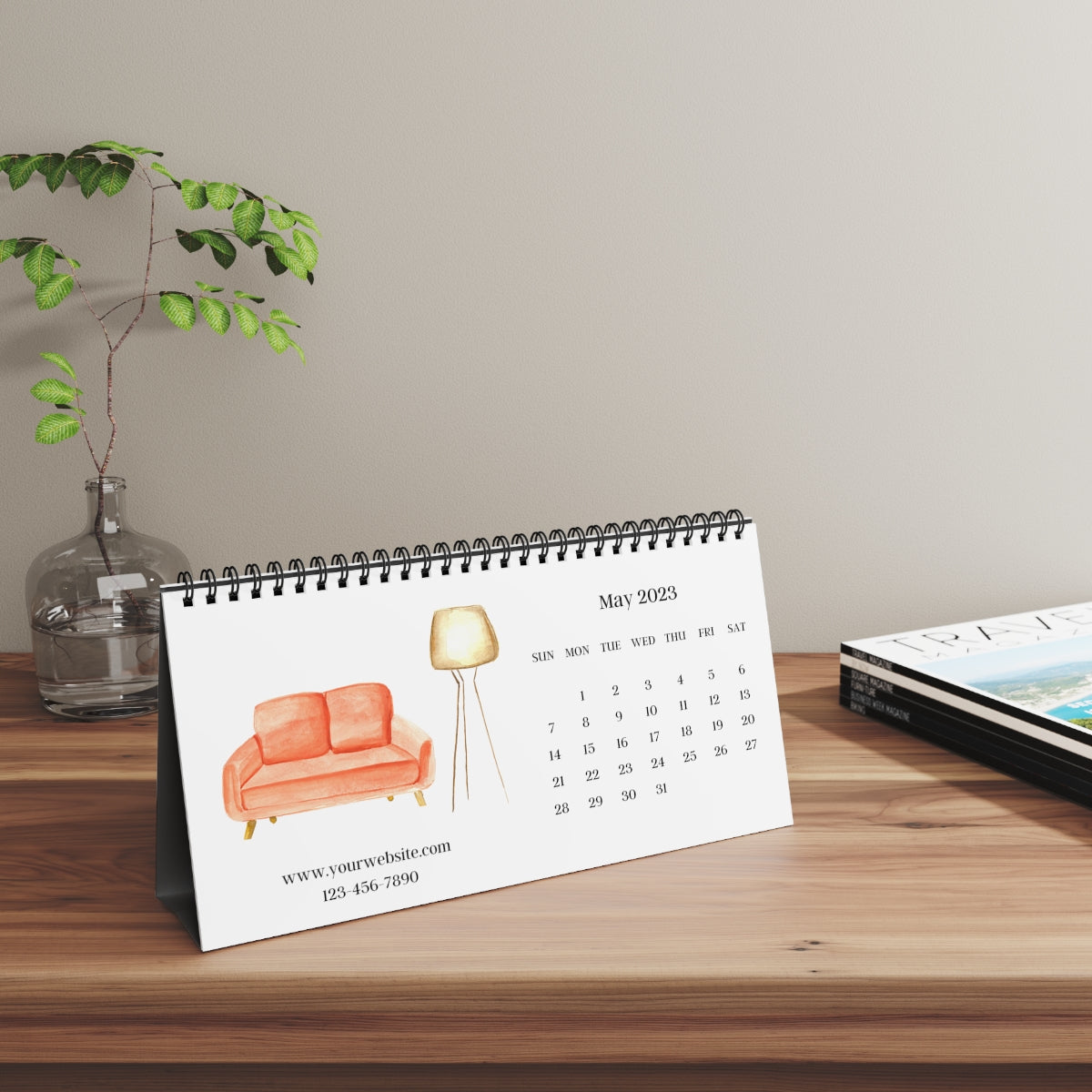 Custom Desk Calendar - Boho Home