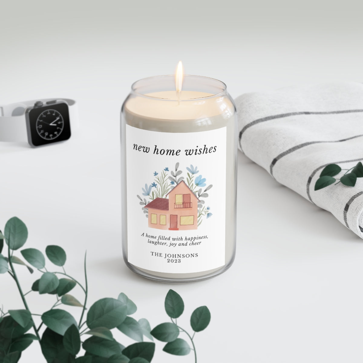 Personalized Candle - Home Wishes