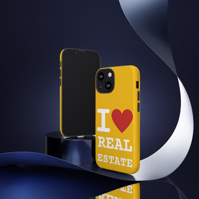 Tough Case - I Heart - Yellow (31 Sizes)