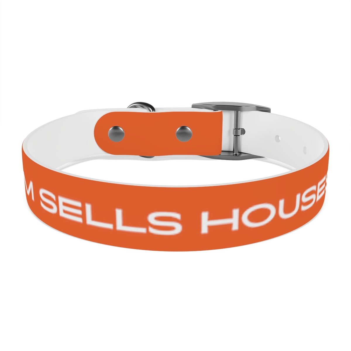 Dog Collar - My Mom Sells Houses - Orange