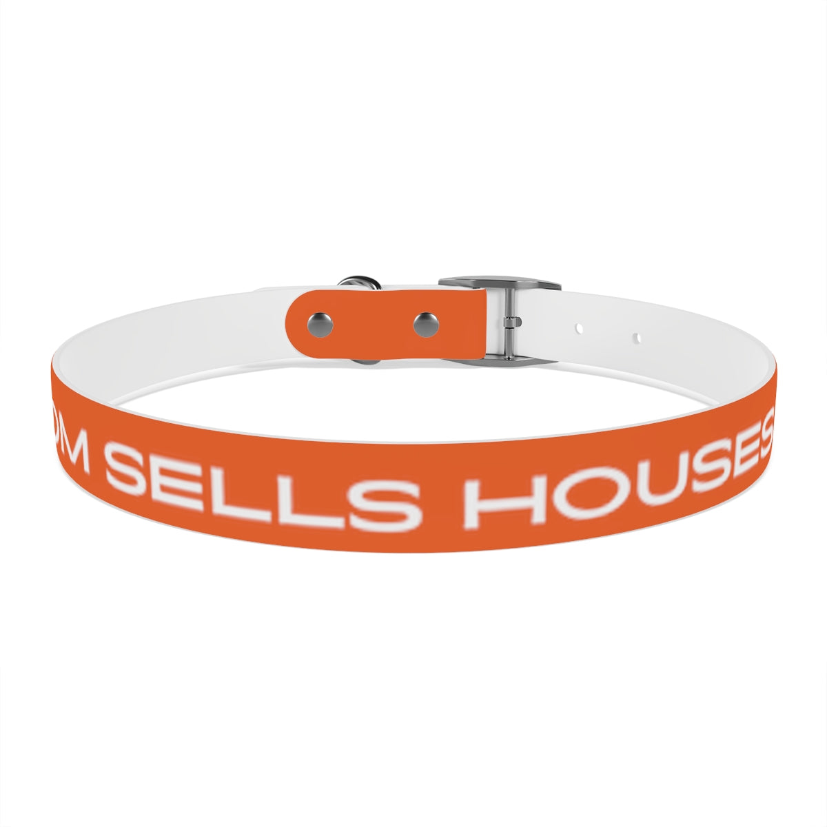 Dog Collar - My Mom Sells Houses - Orange