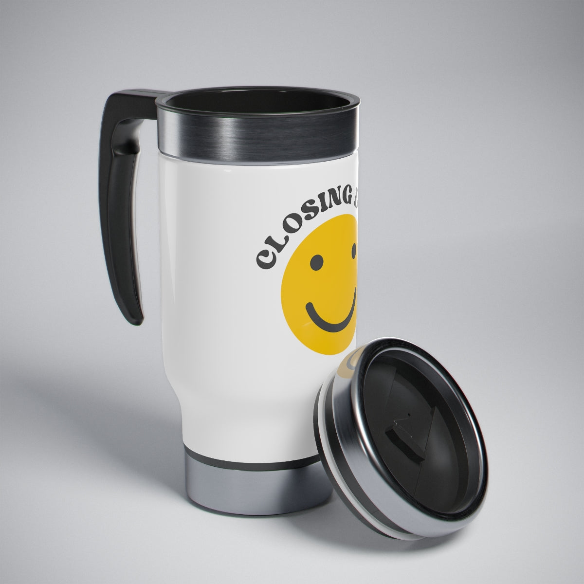 Travel Mug - Smiley Closing Day