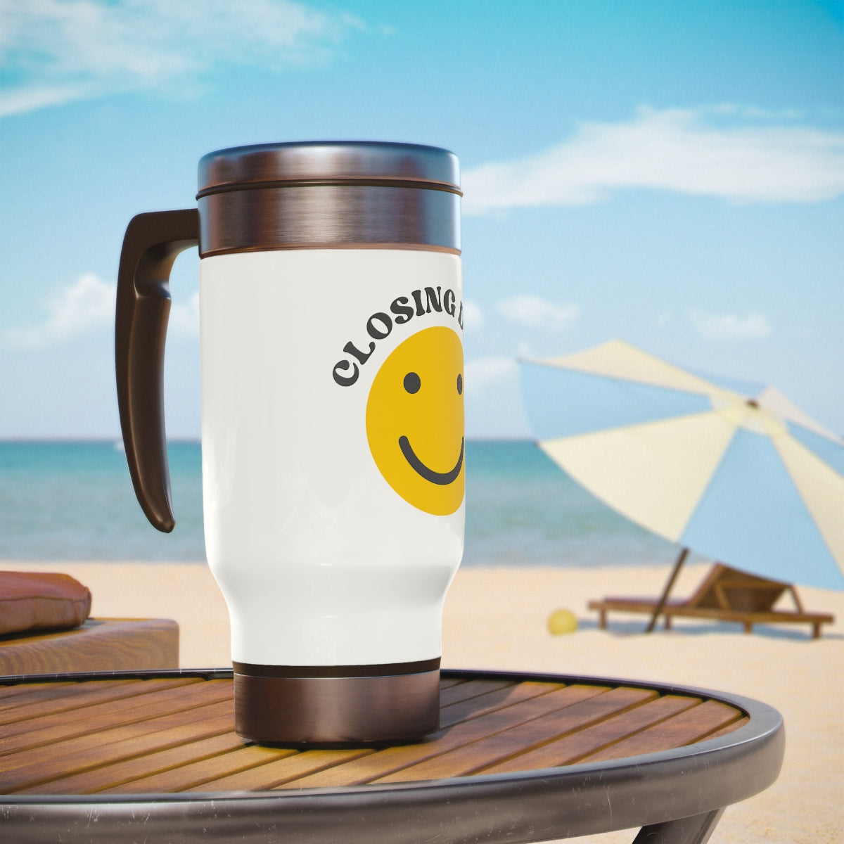 Travel Mug - Smiley Closing Day