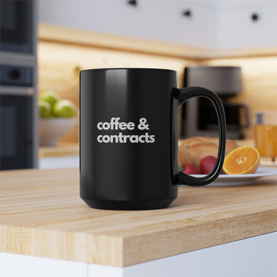 Mug - Coffee & Contracts - Black