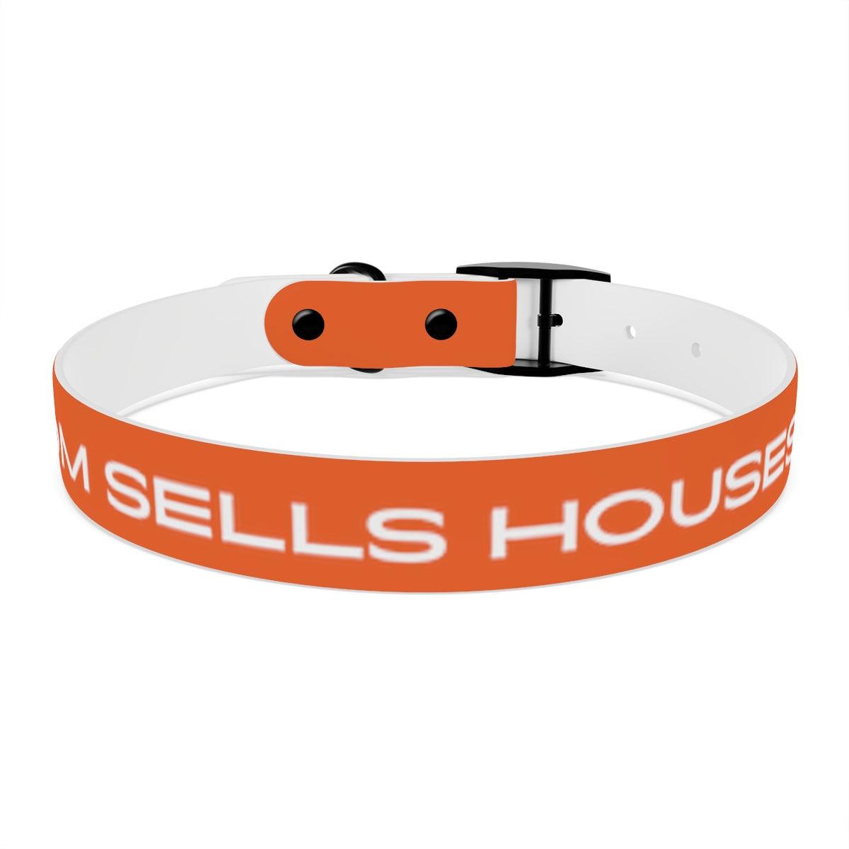 Dog Collar - My Mom Sells Houses - Orange